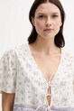Pepe Jeans bluzka bawełniana beżowy PL305106