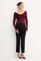 Patrizia Pepe bluzka 2M4477.J333 bordowy AW25