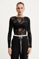 Patrizia Pepe body z elastanem czarny 2M4484.J344