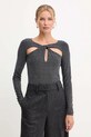 Patrizia Pepe body uni argintiu 2M4506.J340