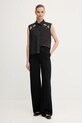 Βαμβακερό πουκάμισο Dkny P5DM0B45 μαύρο AW25