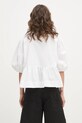Oblečení Bavlněná halenka GANNI Cotton Poplin Peplum F7364 bílá