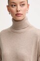 Gaudi sweter z dodatkiem wełny beżowy 521FD53002