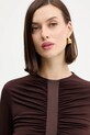 Herve Leger bluzka Veronica brązowy RMJ1498061