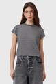 AllSaints t-shirt bawełniany ANNA wzorzyste czarny W007JY