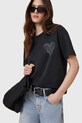 AllSaints t-shirt bawełniany POSTER W035JD czarny
