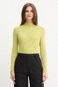 Karl Lagerfeld bluzka z elastanem zielony A4W17044