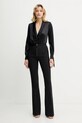 Body s přídavkem hedvábí Elisabetta Franchi CB00757E2 černá AW25