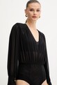 Κορμάκι Elisabetta Franchi μαύρο CB00857E2