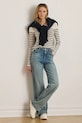 Oblečení Bavlněná halenka Lauren Ralph Lauren 200980046 námořnická modř