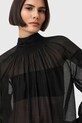 Μπλούζα με προσθήκη μεταξιού AllSaints PEARLA W027PD μαύρο AW25