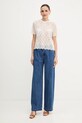 Morgan t-shirt DEVY beżowy AW25