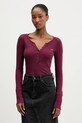 Hollister Co. longsleeve z elastanem bordowy KI339.5296.520