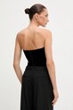 Ρούχα Βελούδινο κορμάκι Bardot 58787TB μαύρο