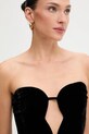 Βελούδινο κορμάκι Bardot 58787TB μαύρο