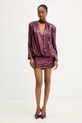Haveone sukienka MFS.P097 bordowy AW25