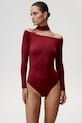 Undress Code body Drunk In Love z elastanem bordowy 979