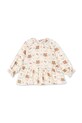 Konges Sløjd bluzka bawełniana dziecięca COCO BLOUSE GOTS wzorzyste beżowy KS103757.9BYA