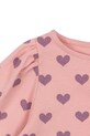 Konges Sløjd bluzka bawełniana dziecięca DREY SLIT BLOUSE GOTS KS103786.9BYA różowy