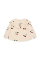 Dziewczynka Konges Sløjd bluzka MALLI GLITTER BLOUSE GOTS KS103892.9BYA beżowy