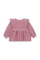 Konges Sløjd felpa in cotone bambino/a KIM FRILL BLOUSE GOTS KS103841.9BYA rosso AW25