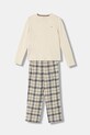 Tommy Hilfiger piżama dziecięca wzorzyste beżowy UB0UB00585.9BYA