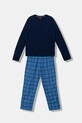 Детская хлопковая пижама Tommy Hilfiger комплект тёмно-синий UB0UB00587.9BYA