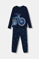 United Colors of Benetton piżama bawełniana dziecięca wzorzyste granatowy 3VR50P08Y.G.seasonal