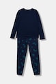 United Colors of Benetton set de pijama de bumbac pentru copii 3VR50P08Y.G.seasonal bleumarin AW25