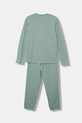 United Colors of Benetton set de pijama de bumbac pentru copii 3VR50P08Z.G.seasonal turcoaz AW25