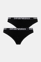 Emporio Armani Underwear brazyliany 2-pack dzianina czarny EW000404.AF13033