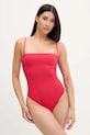 Calvin Klein jednoczęściowy strój kąpielowy bez fiszbinów czerwony LV00Q62709