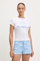 Juicy Couture compleu pijama JUICY SLEEPOVER CLUB SHORT PYJAMA SET JCLPJ225501 alb AW25