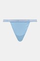 Juicy Couture tanga 3 PACK RIBBED MICROFIBRE THONG 3-pack negru JCTTH125982