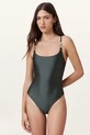 AllSaints jednoczęściowy strój kąpielowy TALARIA miękka zielony W017WC