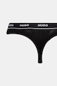 Bavlnené tangá nohavičky HUGO 3-pak 50545703 čierna
