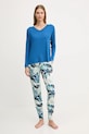Chantelle longsleeve piżamowy LORAINE FNALJ0 niebieski AW25