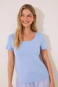 women'secret piżama bawełniana niebieski 3599220
