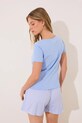 women'secret piżama bawełniana 3599220 niebieski