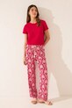 women'secret spodnie piżamowe bordowy 3709677