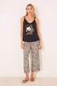 women'secret piżama bawełniana MICKEY nadruk czarny 3139914