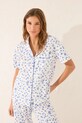 women'secret piżama bawełniana wzorzyste biały 3139889