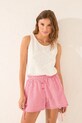 women'secret pantaloni scurți de pijama din bumbac 3709663 burgundia AW25