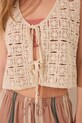 Odzież women'secret kamizelka bawełniana 3149938 brązowy