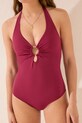 women'secret egyrészes fürdőruha 5529097 burgundia AW25