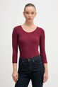 Body United Colors of Benetton slim burgundské 3P2Y3B005
