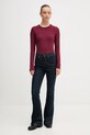 Body s příměsí kašmíru United Colors of Benetton 3LRU3B004 burgundské AW25