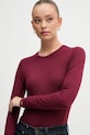 United Colors of Benetton body z domieszką kaszmiru bordowy 3LRU3B004