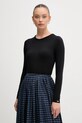 Body s příměsí kašmíru United Colors of Benetton slim černá 3LRU3B004