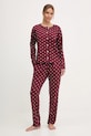 United Colors of Benetton cămașă de pijama 3ZMB3M07R burgundia AW25